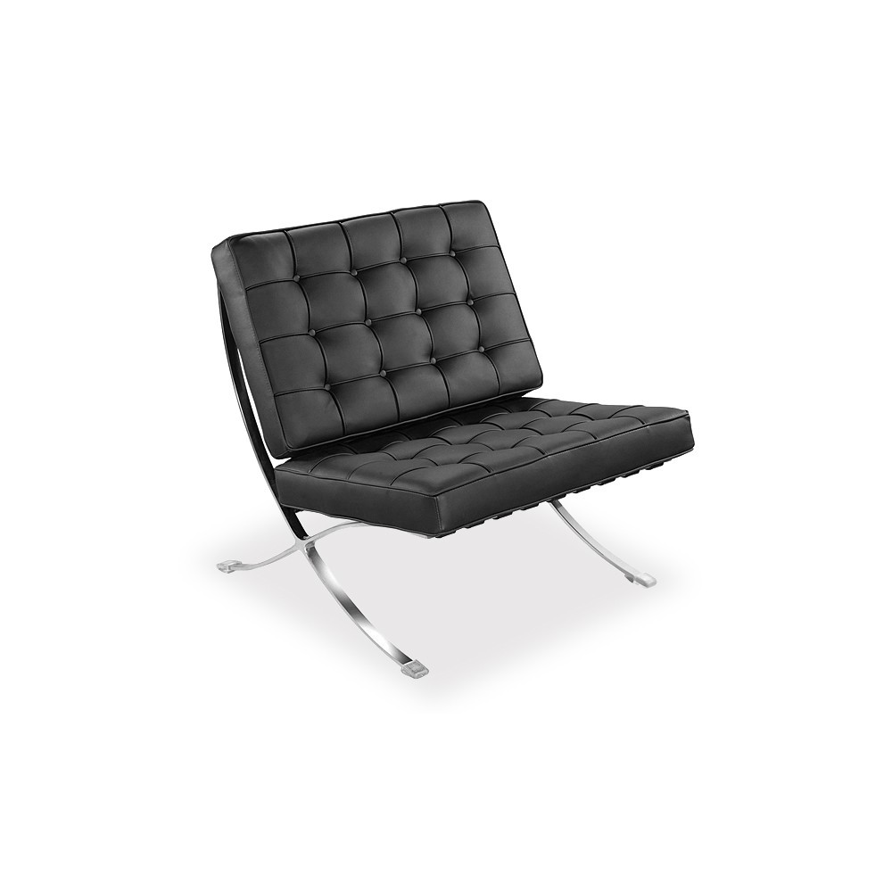 Silla Barcelona con Otomana de Piel Sintética - Imagen 2
