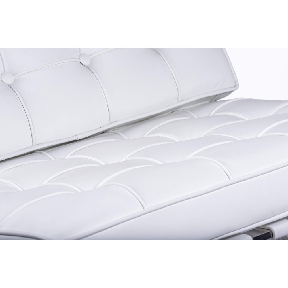 Chaise Barcelona Chair HQ en Cuir Fleur Italien - Imagen 4