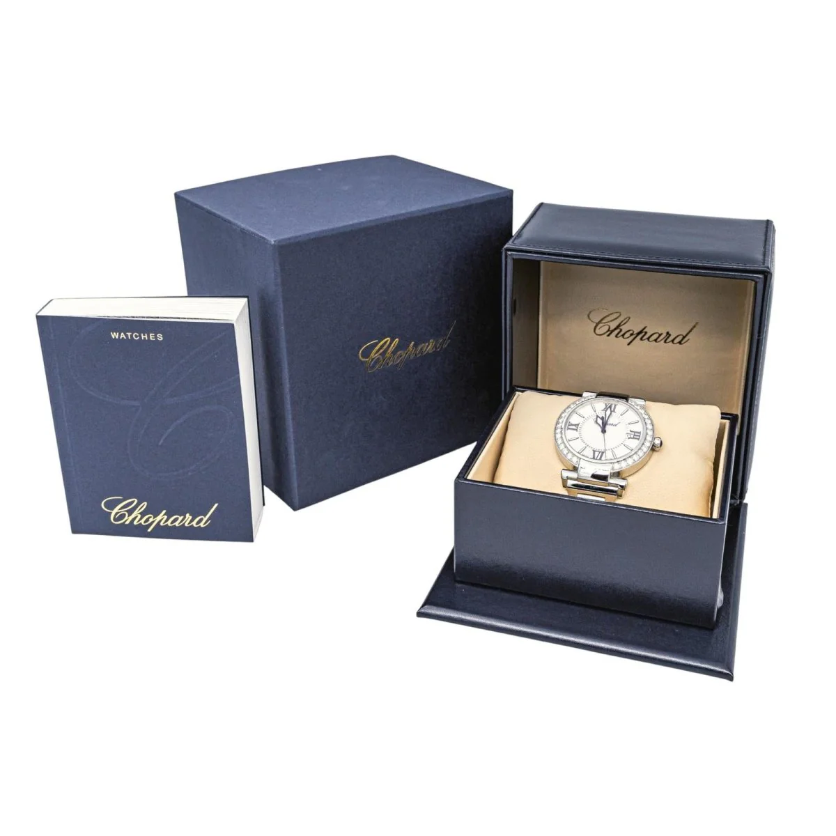 Reloj CHOPARD "Imperial" de acero, nácar, amatista, zafiro y diamantes - Imagen 7